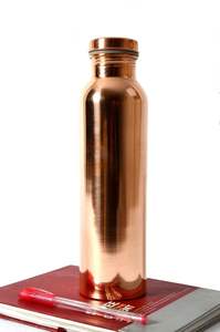 Premium Printed Copper <b>Water</b> <b>Bottle</b> - Leak-Proof Ayurvedic Pure Copper Vessel for Wellness & Yoga 1000ml Decorative <b>Metal</b> Carafe - Product Image 5
