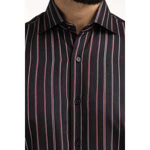 Camisas de Vestir Modernas a Rayas FS-STR25-251, 100% Algodón Popelina, Manga Larga, Casual, Antiarrugas, Tallas 3XL-6XL para Verano y Otoño - Product Image 3