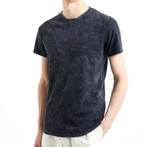 2025 O-Neck Acid Wash T-shirts pour hommes Conception personnalisée de haute qualité avec quantité en vrac de couleur unie avec logo personnalisé - Product Image 1