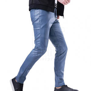 Pantalon en cuir pour homme de qualité supérieure, cuir véritable durable et doux, coupe confortable, style classique - Product Image 2