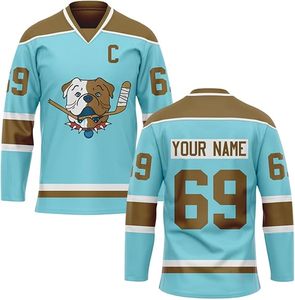 Maillot de hockey sur glace de qualité supérieure de haute qualité avec nom et numéro personnalisés sublimés et personnalisés avec logo personnalisé sur le maillot de sport - Product Image 1