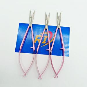 Tijeras de Acero Inoxidable para Manicura y Cutículas, con Hoja Curva y Brillante Rosa, para Recortar Pestañas - Product Image 4