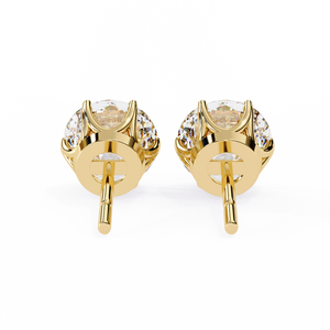 ต่างหูทองคำ 18K สวยงาม ประดับเพชรเพาะเลี้ยง ต่างหูเพชรคุณภาพพรีเมียม - Product Image 4