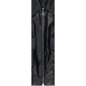 Blouson de moto en cuir d'agneau véritable pour femme, fermeture éclair sur le devant, personnalisable, hiver, écologique, séchage rapide, coupe-vent - Product Image 3