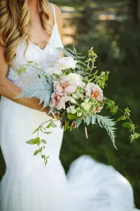 ช่อดอกไม้งานแต่งงานสำหรับเจ้าสาวช่อดอกไม้เจ้าสาวสำหรับงานแต่งงานพิธีและวันครบรอบแต่งงาน - Product Image 3