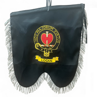 CLAN CREST Gevon EB1 Drapeau écossais personnalisé brodé à la main pour dudelsaks, avec mât en bambou, pour performance