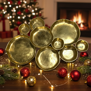 Plato de Servir Metálico Negro de 9 Compartimentos, Vajilla para Bodas, Multiusos, Ecológico, Tazón para Chocolate, Vajilla Elegante - Product Image 5