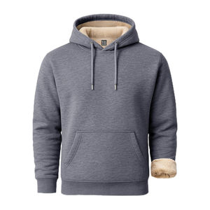 2025 Unisex sólido Sudadera con capucha pulóver sudadera algodón polar bordado bolsillo único Streetwear estilo moda invierno capa - Product Image 6