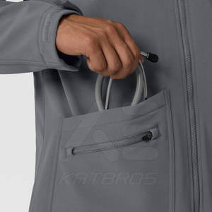 Veste de gommage décontractée de style unique Veste de gommage en polyester Veste de gommage à logo personnalisé - Product Image 5