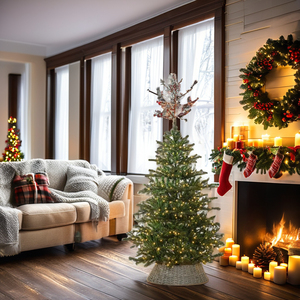 Albero di Natale Grande di Lusso di Grande Successo con Luci a Led, Ecologico e Artificiale con Crittografia per Decorazioni Natalizie per la Casa - Product Image 2