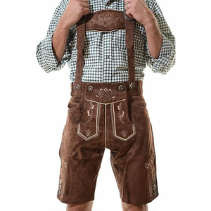 Classique allemand hommes Lederhosen Festival bavarois Shorts en gros hommes bavarois cuir pantalon Oktoberfest tenue - Product Image 3