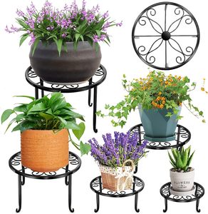 Contenedores de plantas de Metal personalizables, soporte resistente a prueba de herrumbre, capa de polvo, soportes decorativos para macetas, jardín, uso doméstico al aire libre - Product Image 6