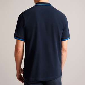 เสื้อโปโลสำหรับผู้ชายเสื้อโปโลลายตารางหมากรุกคุณภาพสูงเสื้อโปโลเรียบง่ายโลโก้ออกแบบได้ตามต้องการ - Product Image 4