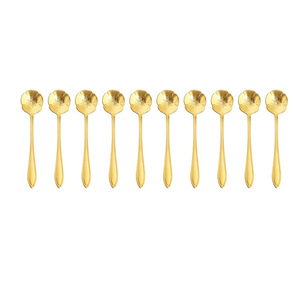 Brass Cake Dessert Spoon Black Resin Handle <b>Crafts</b> Royal Cake Fork and Dessert Spoon Set Of 2 Pieces - Product Image 4