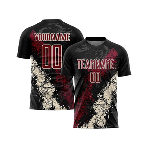 เสื้อฟุตบอล100% ผ้าโพลีเอสเตอร์เสื้อฟุตบอลสโมสรเสื้อเจอร์ซีย์ทีมแห้งเร็วพิมพ์โลโก้แบบกำหนดเอง - Product Image 2