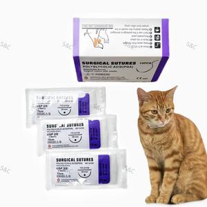 Set di Suture Veterinarie PGA in Seta <span class=keywords><strong>e</strong></span> Nylon Assorbibile, Attrezzatura Diagnostica Veterinaria - Product Image 2