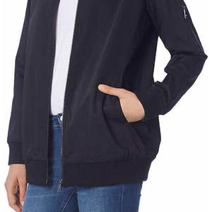 Blouson bomber en tricot respirant à col montant sur mesure pour femmes, manches longues, best-seller - Product Image 4