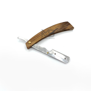 Navaja de Afeitar Reutilizable de Madera con Mango de Madera, Navaja de Afeitar Recta de una Sola Hoja, Hecha a Medida, Precio Económico - Product Image 2