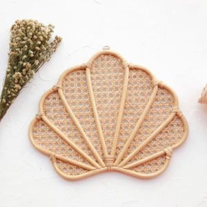 Adorno hecho a mano encantador regalo de decoración para habitación de bebé guardería tapices de ratán tejido decoración del hogar - Product Image 6