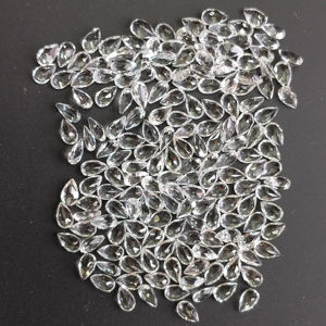 โทแพซสีขาวธรรมชาติ 5x3 มม. ทรงลูกแพร์ คุณภาพดีที่สุด ปรับขนาดแล้ว สำหรับทำเครื่องประดับดีไซเนอร์ - Product Image 4