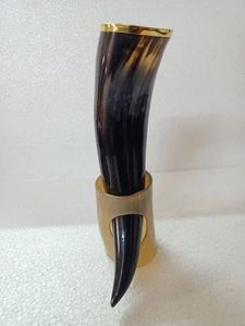 HF Crafts La mejor calidad Buffalo Viking Drinking Horn Diseño maravilloso para whisky y vino Estilo animal - Product Image 5