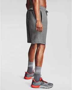 Pantalones cortos de chándal de lana de algodón 100% lisos para hombre, pantalones cortos de moda para hombre con cintura elástica, pantalones cortos informales personalizados para hombre - Product Image 5