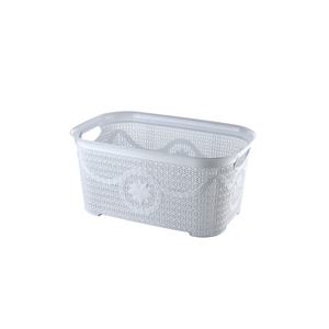 Cesta de Plástico Multiusos con Diseño Tejido de 20000 ml, con Asas, Organizador de Almacenamiento Duradero para Artículos de Baño y Ropa - Product Image 2