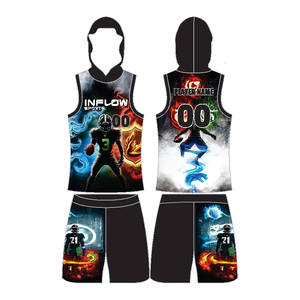 Custom Unisex 7v7 Football Elite Premium High School <b>Compression</b> Shirt <b>Shorts</b> Jersey Uniform 100% Polyester Anti-Bacterial Quick - Product Image 3