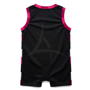 Mono Deportivo para Adolescentes, Diseño de Camiseta de Baloncesto, Transpirable, de Secado Rápido, Manga Corta, 100% Poliéster, Ropa para Bebés para Uso Diario - Product Image 2