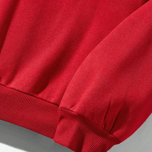 Wholesale Custom Logo Winter <b>Men's</b> <b>Red</b> Fleece Pullover <b>Hoodie</b> with Discharge Printing & Embroidery 100% Cotton - Product Image 3