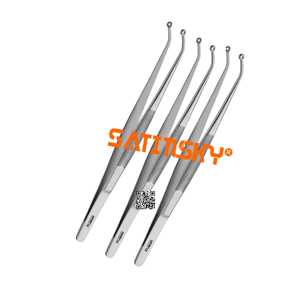 Pinzas para tumores Satinsky SAMII 23 CM, instrumentos de microcirugía de acero inoxidable, manuales, con certificación CE, alta calidad, color plateado - Product Image 2