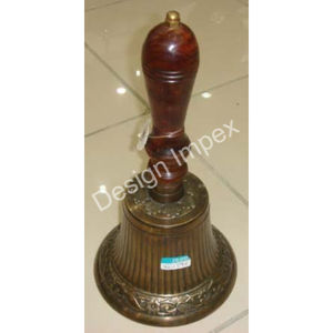 Cloche artisanale en laiton avec poignée, cloches décoratives antiques, design gravé, cloche nautique vintage, cadeaux artisanaux - Product Image 1