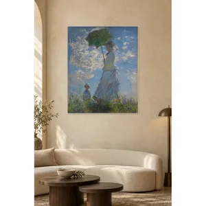 Fida Monet Femme et enfant avec parasol, impression sur toile - Product Image 5