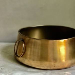 Cuenco de latón antiguo Vintage para Vela, tazón grande para decoración del hogar, uso de boda con asas, tazón de vela de alta calidad - Product Image 3