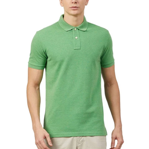Polo homme de qualité supérieure 100% coton, manches longues, col montant, polo homme, t-shirt - Product Image 1