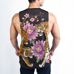 เสื้อกล้ามซับลิเมชั่นผู้ชาย ผ้าฝ้ายคุณภาพสูง ออกแบบเองได้ ไซส์ใหญ่ สำหรับวิ่ง แห้งเร็ว ระบายอากาศดี น้ำหนัก 140 กรัม ราคาประหยัด สั่งทำได้ - Product Image 2