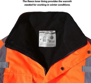 Vente de gros Gilet de chantier haute visibilité pour homme Veste de travail de sécurité haute visibilité avec logo personnalisable - Product Image 4