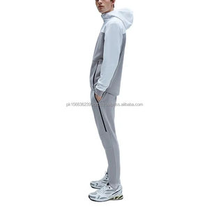 Chándales de lana Tech con logotipo personalizado de alta calidad para hombres Slim Fit con Jogging lateral Conjuntos estampados de invierno - Product Image 6