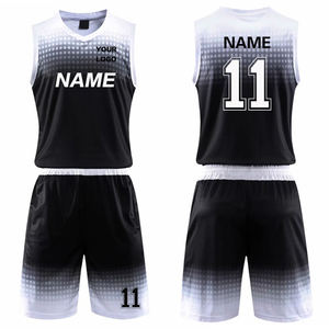 Livraison rapide d'usine, maillots de basket-ball personnalisés imprimés, ensembles uniformes, vente en gros, entraînement d'équipe, 100% polyester, séchage rapide, respirant - Product Image 1