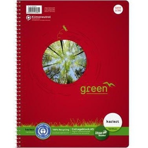 Cuaderno Cuadriculado A5 Rojo Reciclado de 160 Páginas, 70g/m², Fabricado por Staufen - Product Image 1