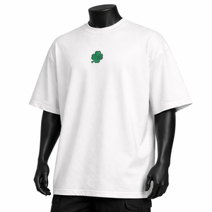 เสื้อยืดโอเวอร์ไซส์สีขาวสำหรับผู้ชาย ผ้าคอตตอนนุ่ม น้ำหนัก 230GSM พิมพ์โลโก้ได้ตามต้องการ สไตล์ลำลองแนวสตรีทแวร์ - Product Image 3