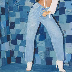 กางเกงยีนส์ผู้หญิงทรงตรง ขาตรง ผ้าฝ้าย 100% ระบายอากาศได้ดี เป็นมิตรกับสิ่งแวดล้อม คุณภาพพรีเมียม สวมใส่สบาย เหมาะสำหรับฤดูหนาว - Product Image 6