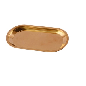 ถาดเสิร์ฟโลหะและแก้วลายใบไม้ งานออกแบบพิเศษ สำหรับเสิร์ฟพาสต้า กาแฟ ชา ผลิตภัณฑ์คุณภาพดีที่สุด - Product Image 5