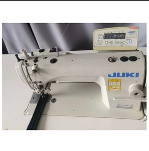 Máquina de coser industrial de puntada recta Juki DU-1181N-7 usada - Una aguja, alimentación superior e inferior, pie de arrastre, marco de acero, mango de plástico - Product Image 1