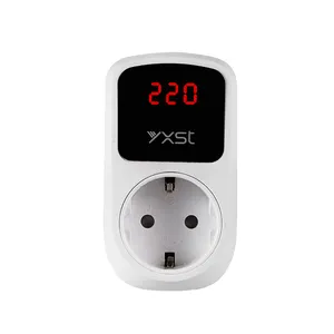 Preço de fábrica de alta qualidade EU Plug Display Digital Voltage Protector 220V Modelo No. K01EUD protetores de velas