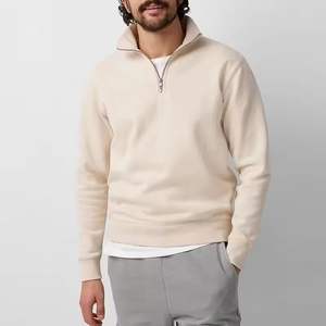 Sudadera con Capucha para Hombre, Media Cremallera, Cuello Redondo, Tejido de Ganchillo, 100% Algodón, Otoño, Lisa, con Logotipo Bordado, Personalizable - Product Image 6
