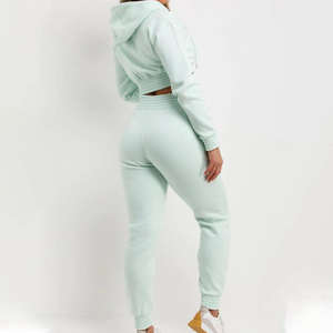 Dernier design, hiver, vintage, prix bas, ensemble 2 pièces, survêtement long à manches longues pour femmes, 100% coton, personnalisable - Product Image 3