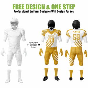 Ensemble de vêtements de football américain personnalisés pour hommes, pantalon en jersey respirant avec kit de conception en sergé sublimé, techniques imprimées - Product Image 2