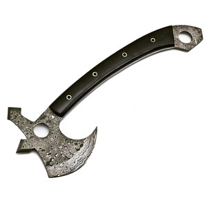 Hacha profesional personalizada al por mayor de alta calidad OEM ODM servicio Damasco, hacha hecha a mano, hacha vikinga de acero al carbono forjada a mano - Product Image 5