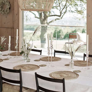 DHT HANDICRAFT Ensemble de caboteur en jonc de mer rond tissé écologique Napperon en rotin de haute qualité Napperon/Pad pour Table à manger Décor à la maison - Product Image 4